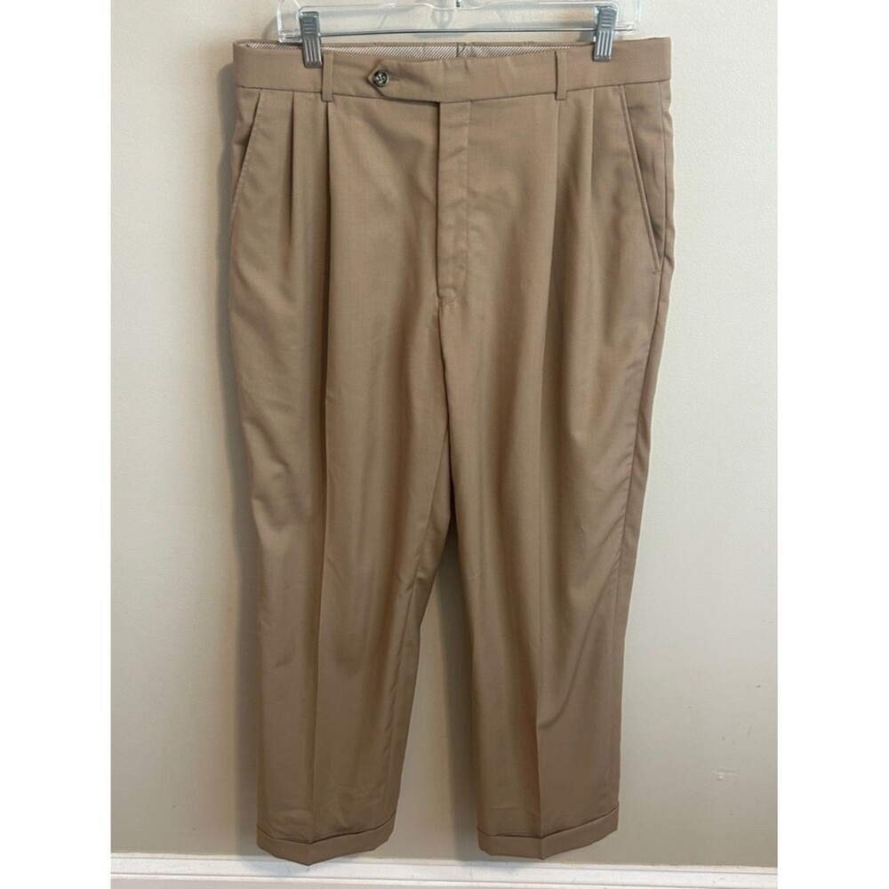 Neiman Marcus Designer Collection Super 120s Wool Pants Cuffed Size 34